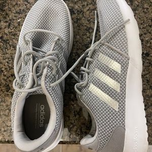 Adidas silver tennis shoe